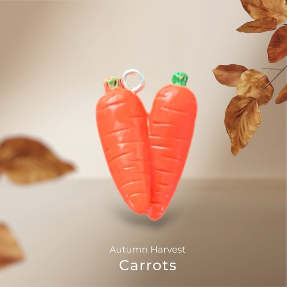 Charming Orange Carrot Necklace - Picture 1 of 5